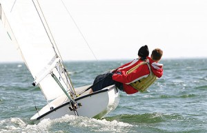 Young dinghy sailors