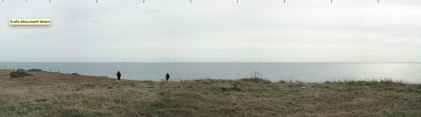 Photomontage of view from Hengistbury Head