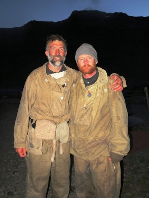 ExpeditionLeader Tim Jarvis and mountaineer Barry Gray arrive at Stromness. Image Jo Stewart Shackleton Epic .jpg