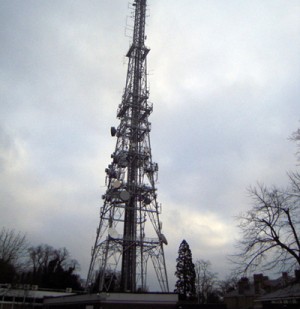 Very large transmitter aerial - near junction of South Norwood Hill and Church Road London