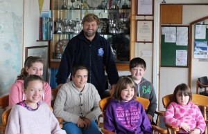 Alex Thomson and young Alderney sailors