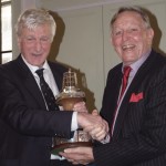 Rev. Bob Shepton, winner of the YJA Apollo Yachtsman of the Year, presented by Bob Fisher, Chaiman of the Yachting Journalists' Association