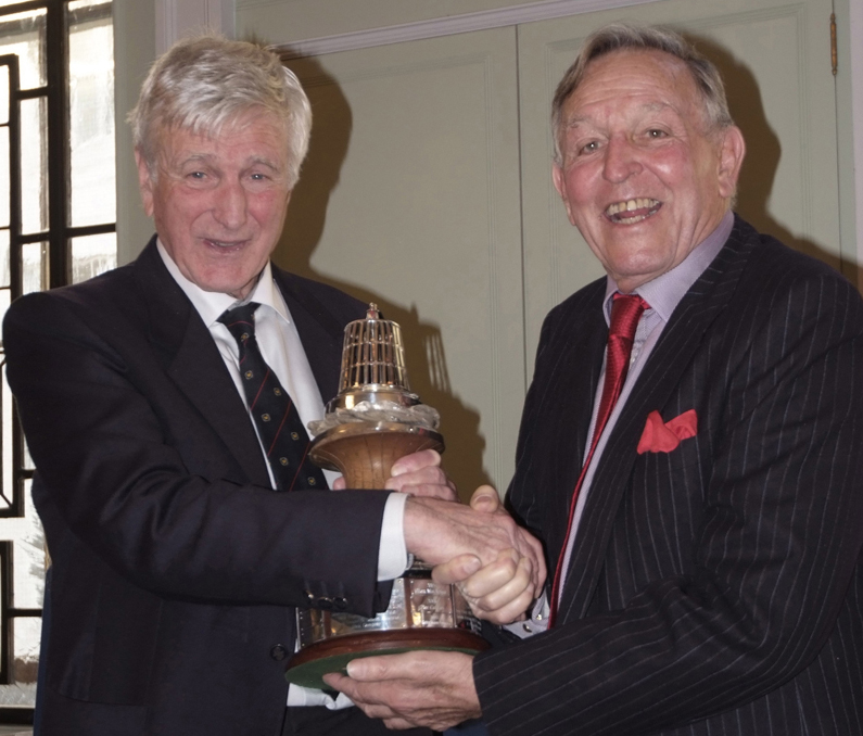 Rev. Bob Shepton, winner of the YJA Apollo Yachtsman of the Year, presented by Bob Fisher, Chaiman of the Yachting Journalists' Association