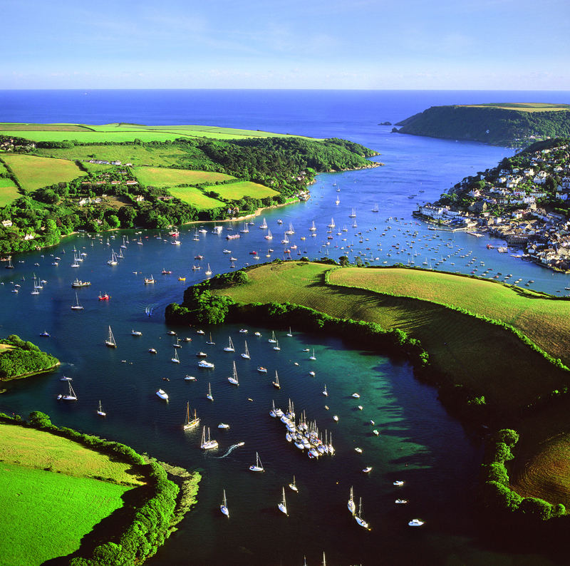 Salcombe Harbour aerial shot