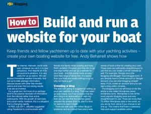 Build and run a website for your boat article by Andy Beharrell