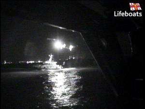 Angle RNLL launch to reports of a man over board near St Ann?s Head. Credit: RNL/Angle