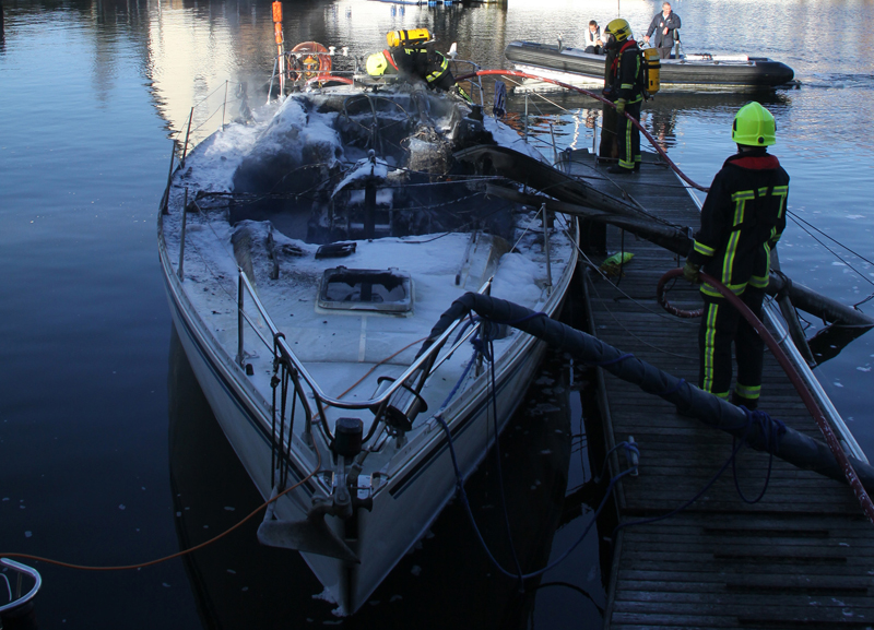 Hythe Marina boat fire
