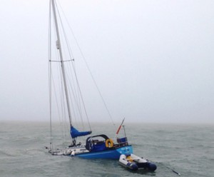 Arklow RNLI rescue two sailors from a rapidly sinking vessel_Credit- RNLI/EMcElheron