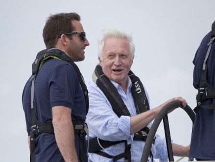 David Dimbleby and Sir Ben Ainslie out on the water for the JP Morgan Asset Management Round the Island Race 2014 cropped_Credit onEdition.jpg