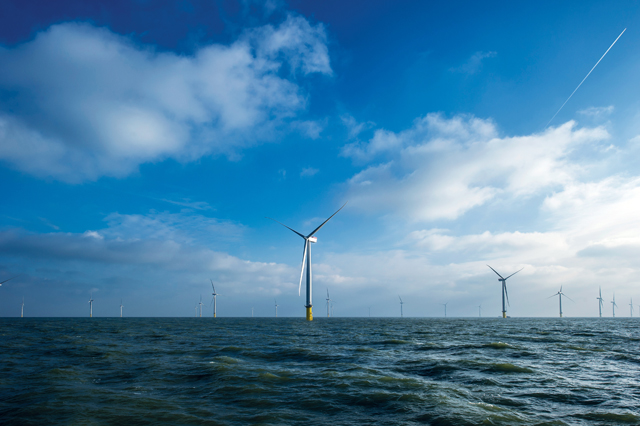 An offshore windfarm. Credit- London Array Limited