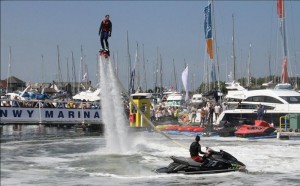 Flyboarding at the All Wales Boat Show_Credit Twitter @ribster13