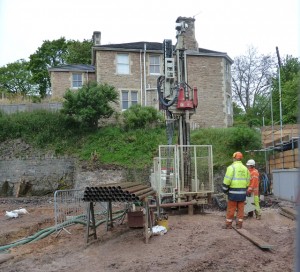 WEB_Portishead RNLI boathouse_Drilling bore holes for ground source heating.  Credit- RNLI-Dave Herbert