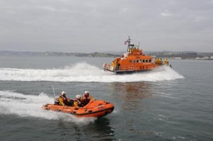 Fowey lifeboats in action. Credit: RNLI