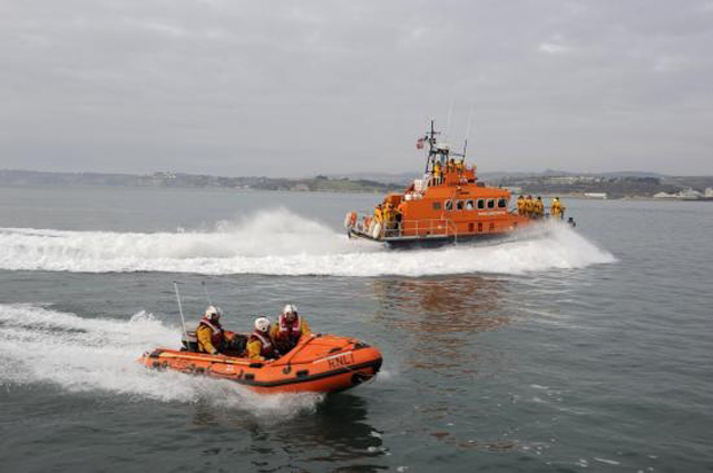 Fowey lifeboats in action. Credit: RNLI