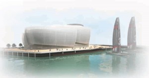 Artists impression of the proposed Ben Ainslie Racing base Portsmouth_HGP Architects Limited