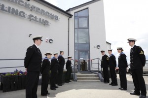 Carrick Sea Cadets form a guard of honour at the Grand Re-opening of Carrickfergus Sailing Club?s new state-of-the-art clubhouse. The building was destroyed by fire in June 23, 2012