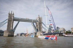 Clipper Race fleet leaves London in September 2013