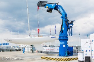 Shepards Wharf Marina commissions new hydraulic marine crane - July 2014 by © Olek Creations 2014