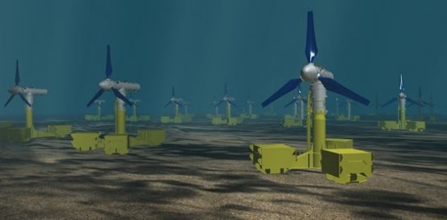 UK tidal array project artist's impression. Credit: The Crown Estate