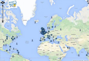 Bart's Bash World Map of Race Venues