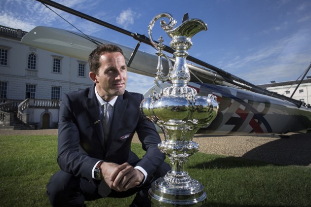Sir Ben Ainslie with the America's Cup Credit- Lloyd Images