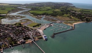 An aerial image of Yarmouth Harbour. Credit: Sue Sieger