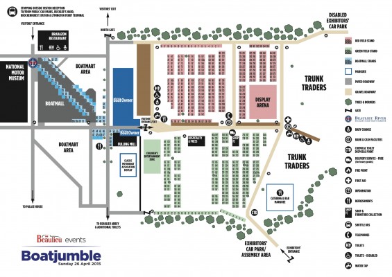 Beaulieu Boatjumble 2015 Map