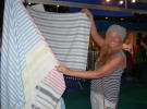 London Boat Show 2015-Exhibitor Manda Hickey of Foutala towels