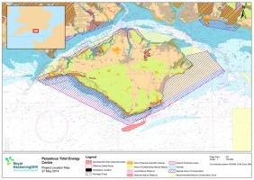 Perpetuus Tidal Energy Centre project location map