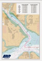 The route the Hoegh Osaka will take and the timings for the journey