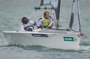 Paralympic Skud-18 sailors Alex Rickham and Niki Birrell in action. Credit: onEdition