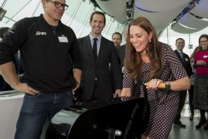 The Duchess of Cambridge tried out some of the BAR Visitor Centre exhibits in development_Credit Lloyd Images
