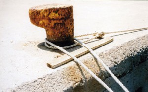 mooring line bollard rough quay