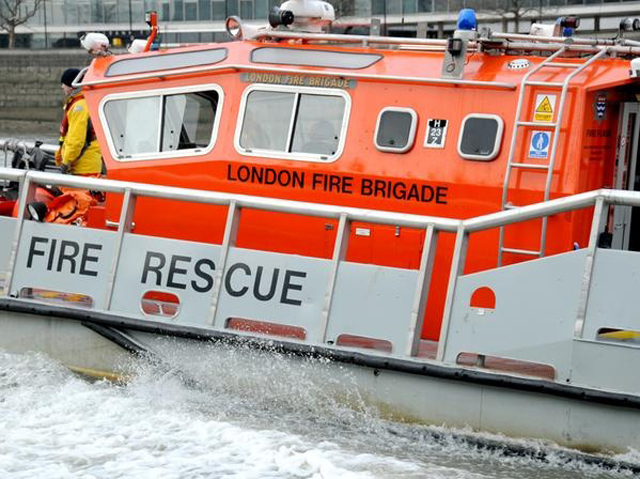 London Fire Brigade boat