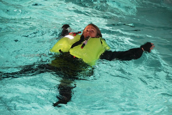Lifejacket test: The Kru Sport Pro allowed the wearer to swim easily