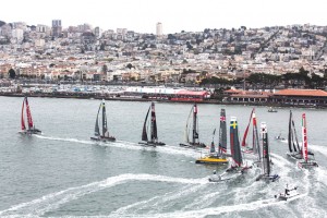 Racing at the America's Cup World Series in San Francisco