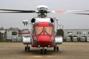 The launch of the civilian UK search and rescue (SAR) helicopter service
