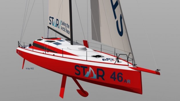 The new one-design STAR46 volcanic fiber racing yacht
