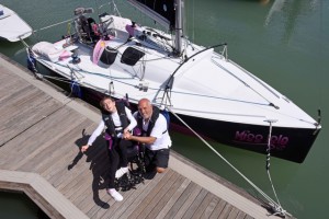 Natasha Lambert with Ben Ferris, marina development manager of Cowes Yacht Haven