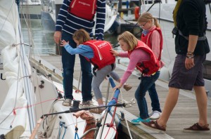 Novice sailors at BMF Isle of Wight On The Water Day 2014