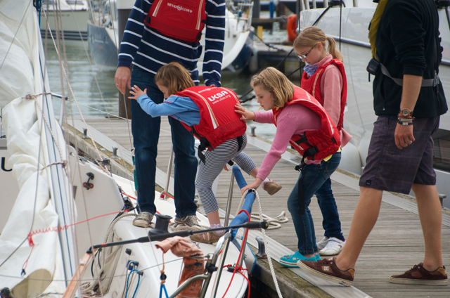 Novice sailors at BMF Isle of Wight On The Water Day 2014