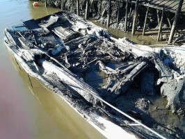 The Cranchi 35 Endurance boat Hot Flush destroyed by fire near Wareham