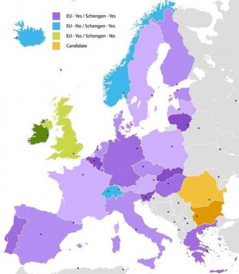 The Schengen Member States. Credit: www.schengenvisainfo.com
