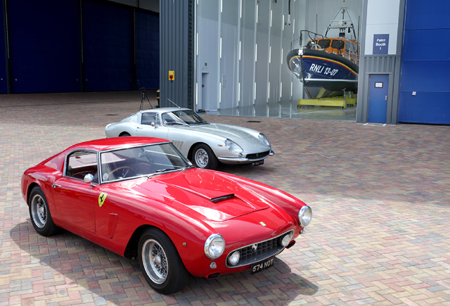 Two Ferraris are being auctioned by H&H Classics to raise funds for the Royal National Lifeboat Institution