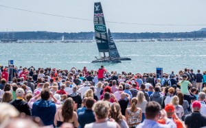 Crowds on 25 July 2015 at Portsmouth's America's Cup World Series event. Credit: Shaun Roster