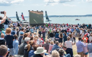 Crowds on 25 July 2015 at Portsmouth's America's Cup World Series event. Credit: Shaun Roster