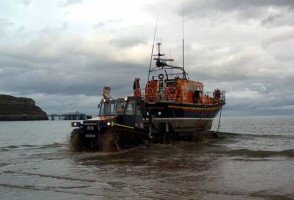 Llandudno RNLI lifeboat launches for the medevac operation