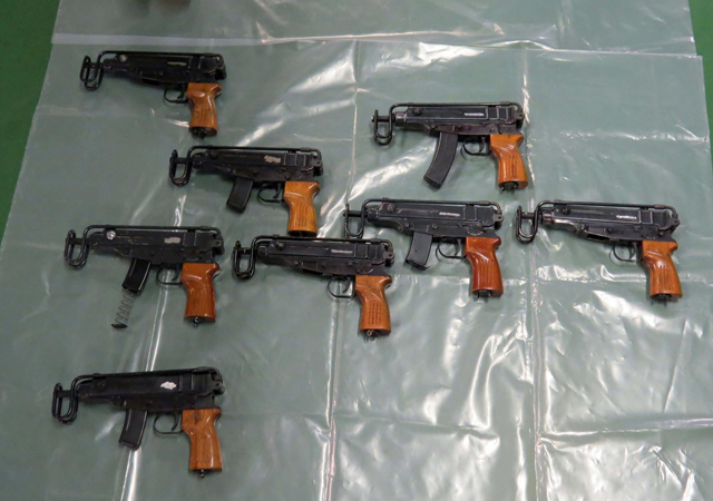 Frearms seized following a National Crime Agency operation on 11 August at Cuxton Marina