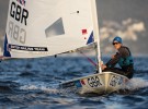 Laser Radial sailor Alison Young in action. Credit Ocean Images/British Sailing Team