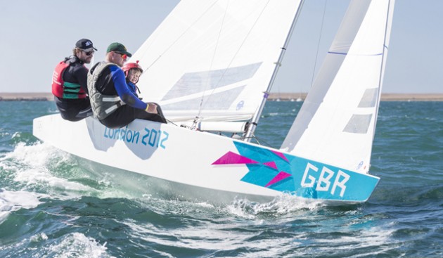 Olympians Iain Percy and Anthony Nossiter and Freddie Simpson. Credit: Christopher Ison